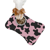 Black and Light Purple Cow Print Pet Feeding Mats! Dog and Cat Shapes! Foxy Pets! Free Shipping!!!