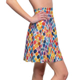 Boho Watercolor Tiles Women's Skater Skirt! Free Shipping!