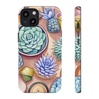 Pastel Blue and Pink Plants Phone Cases! New!!! Over 90 Phone Sizes To Choose From! Free Shipping!!!