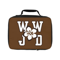 WWJD Boho Hibiscus Flower Brown Lunch Bag! Free Shipping!!! Giftable!