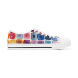 Boho Watercolor Tile Women's Low Top Sneakers! Free Shipping! Specialty Buy!