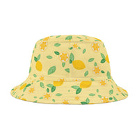 Lemon Yellow Farmers Market Inspired Bucket Hat! Free Shipping! Made in The USA!