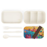 Hippie Village Patchwork Floral Quilt Bento Lunch Box! Free Shipping!!! Great For Gifting! BPA Free!