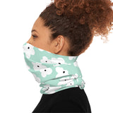 Pastel Green Floral Lightweight Neck Gaiter! 4 Sizes Available! Free Shipping! UPF +50! Great For All Outdoor Sports!