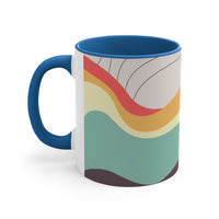 Geo Mountains Accent Coffee Mug, 11oz! Free Shipping! Great For Gifting! Lead and BPA Free!