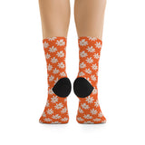 Dark Orange Daisy Unisex Eco Friendly Recycled Poly Socks!!! Free Shipping!!! 58% Recycled Materials!