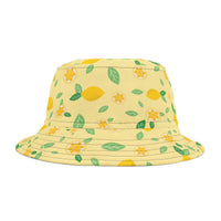 Lemon Yellow Farmers Market Inspired Bucket Hat! Free Shipping! Made in The USA!