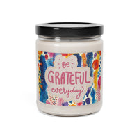 Be Grateful Everyday Watercolor Scented Soy Candle, 9oz! Free Shipping! 9 Scents! 60 Hour Burn Time!!!
