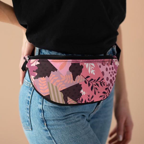 Boho Pink Magenta Patchwork Quilt Unisex Fanny Pack! Free Shipping! One Size Fits Most!