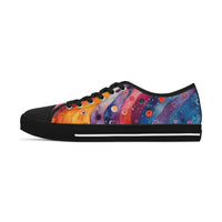 Boho Watercolor Galaxy Women's Low Top Sneakers! Free Shipping! Specialty Buy!