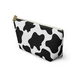 White and Black Cow Print Travel Accessory Pouch, Check Out My Matching Weekender Bag! Free Shipping!!!