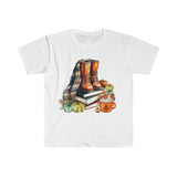 1 Books and Boots Autumn Inspired Unisex Graphic Tees! Halloween! Fall Vibes!