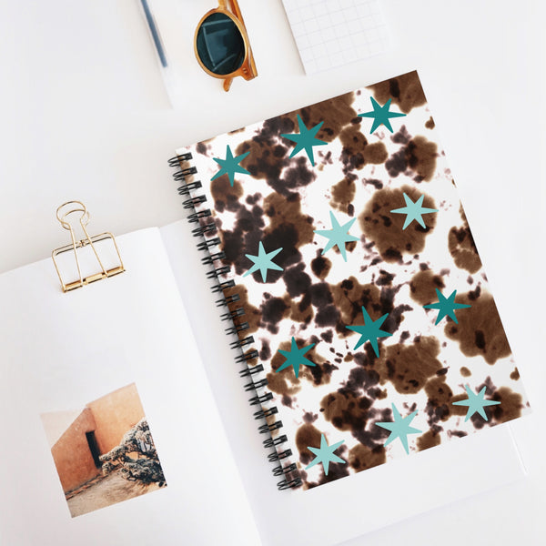 Western Inspired Cow Print Blue Teal Star Journal! Free Shipping! Great for Gifting!