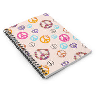 Boho Pastel Peace Sign Medley Journal! Free Shipping! Great for Gifting!