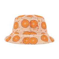 Orange Splash Farmers Market Inspired Bucket Hat! Free Shipping! Made in The USA!