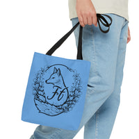 Light Blue Branded Freckled Fox Company 2024 Merch Tote Bag! Merch