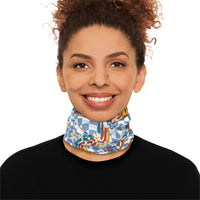 Blue Plaid Smiley Lightweight Neck Gaiter! 4 Sizes Available! Free Shipping! UPF +50! Great For All Outdoor Sports!