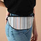 Boho Stripes in White Unisex Fanny Pack! Free Shipping! One Size Fits Most!