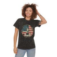 2# One Nation Under God American Flag Distressed Unisex Mineral Wash T-Shirt! New Colors! Free Shipping!!!