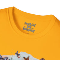 Butterfly Guitar Medley Western Orange Butterflies Unisex Graphic Tees! Spring Vibes! All New Heather Colors!!! Free Shipping!!!