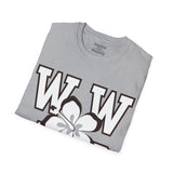 W,W,J,D Hibiscus Floral Unisex Graphic Tees! Summer Vibes! All New Heather Colors!!! Free Shipping!!!