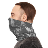 Mineral Wash Grey Lightweight Neck Gaiter! 4 Sizes Available! Free Shipping! UPF +50! Great For All Outdoor Sports!