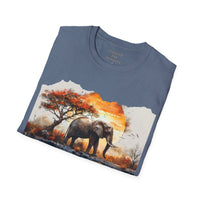 Elephant Golden Hour Unisex Graphic Tees! Summer Vibes! All New Heather Colors!!! Free Shipping!!!