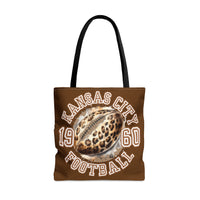 Kansas City Football Leopard Print 1960 Tote Bag! Football Season!