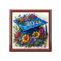 Graduation Cap 2024 Boho Dreams Jewelry Box! Ceramic Tile Top! Fast and Free Shipping!!! Grad Gift! 7 x 7 Sizing!