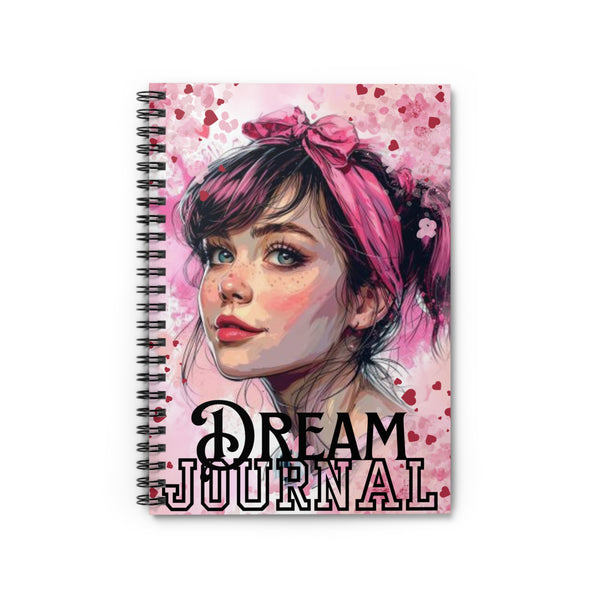 Valentines Day Dream Journal Red Hearts Floral Spiral Notebook - Ruled Line! Perfect For Gifting!