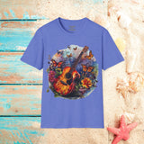 Butterfly Guitar Medley Western Orange Butterflies Unisex Graphic Tees! Spring Vibes! All New Heather Colors!!! Free Shipping!!!