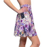 Boho Purple Patchwork Women's Skater Skirt! Free Shipping!