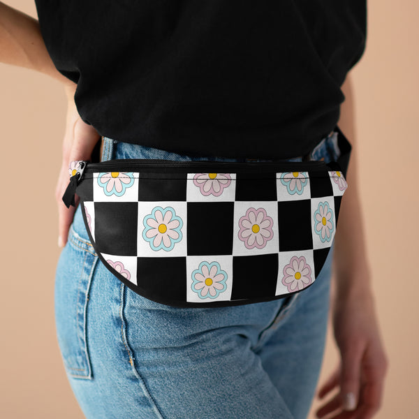 Retro Checkered Daisy Fanny Pack! Free Shipping! One Size Fits Most!