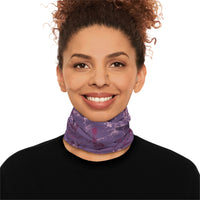 Mineral Wash Purple Lightweight Neck Gaiter! 4 Sizes Available! Free Shipping! UPF +50! Great For All Outdoor Sports!