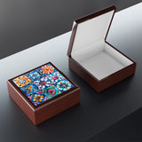 Blue Boho Dreams Jewelry Box! Ceramic Tile Top! Fast and Free Shipping!!!