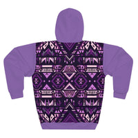 Plum Purple and Lilac Aztec Western Unisex Pullover Hoodie! All Over Print! New!!!