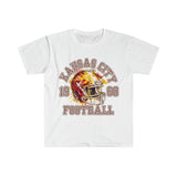 1 Kansas City Football Paint Splatter Helmet Unisex Graphic Tees! Football Season!