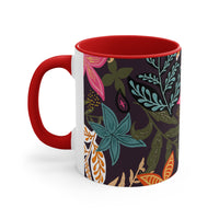 Boho Plum Florals Accent Coffee Mug, 11oz! Free Shipping! Great For Gifting! Lead and BPA Free!