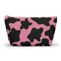Pink Cow Print Travel Accessory Pouch, Check Out My Matching Weekender Bag! Free Shipping!!!