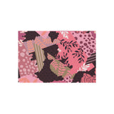 Boho Brown and Pink Patchwork Floral Outdoor Rug! Chenille Fabric! Free Shipping!
