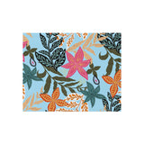 Boho Tropical Trees in Blue Outdoor Rug! Chenille Fabric! Free Shipping!