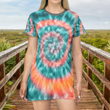 Paint The Town, Teal and Orange Fox Emblem Oversized Tee!! Great For Sleeping, Lounging, Swimming! Free Shipping!!!