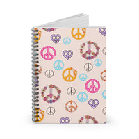 Boho Pastel Peace Sign Medley Journal! Free Shipping! Great for Gifting!