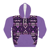 Plum Purple and Lilac Aztec Western Unisex Pullover Hoodie! All Over Print! New!!!