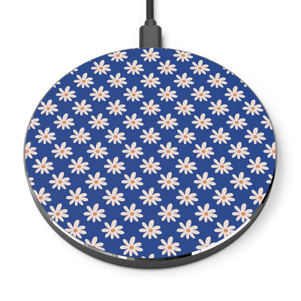 Navy Blue Daisy Wireless Phone Charger! Free Shipping!!!