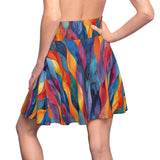 Boho Watercolor Mermaid Waves Women's Skater Skirt! Free Shipping!