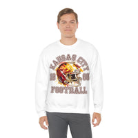 Kansas City Football Paint Splatter Unisex Heavy Blend Crewneck Sweatshirt! Football Season!