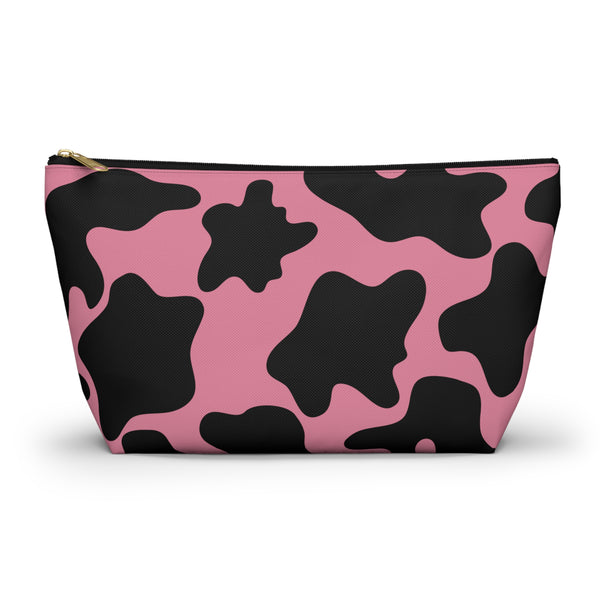 Pink Cow Print Travel Accessory Pouch, Check Out My Matching Weekender Bag! Free Shipping!!!