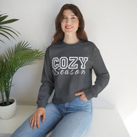 1 Cozy Season Christmas Edition Unisex Heavy Blend Crewneck Sweatshirt! Winter Vibes!