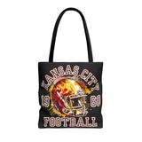 Kansas City Football 1960 Paint Splatter Helmet Tote Bag! Football Season!
